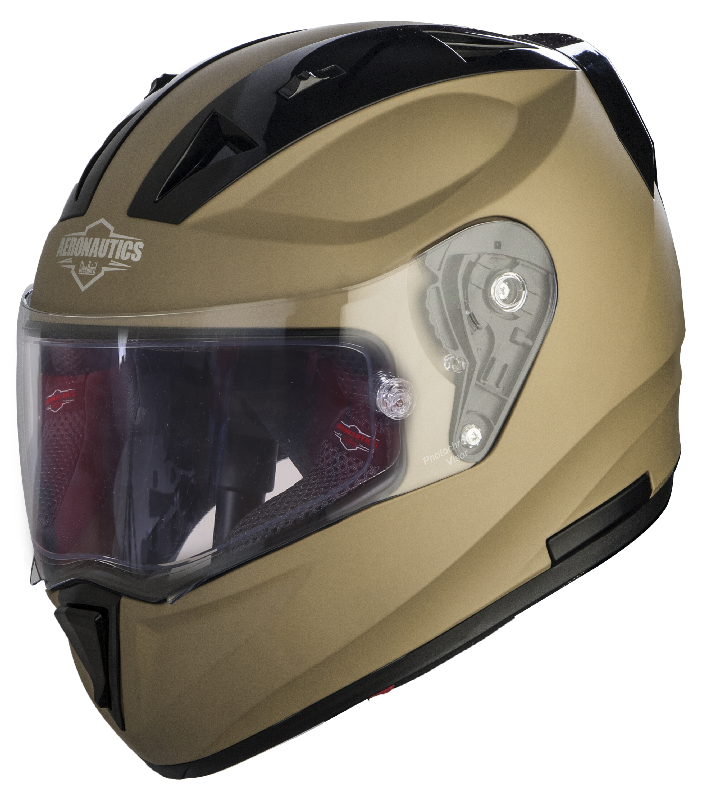 SA-1 Aeronautics Mat Desert Storm With Anti-Fog Shield Photochromic Visor